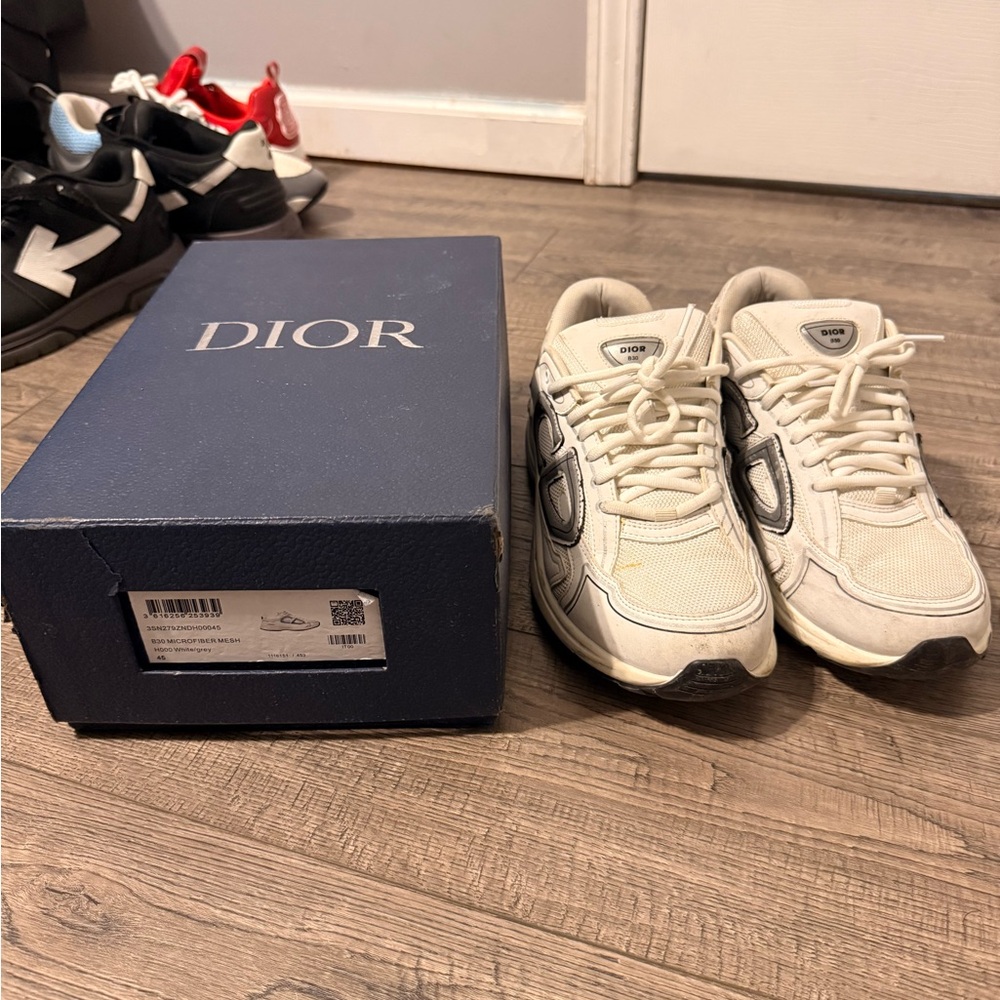 Dior B30 Men's White Reflective Sneakers